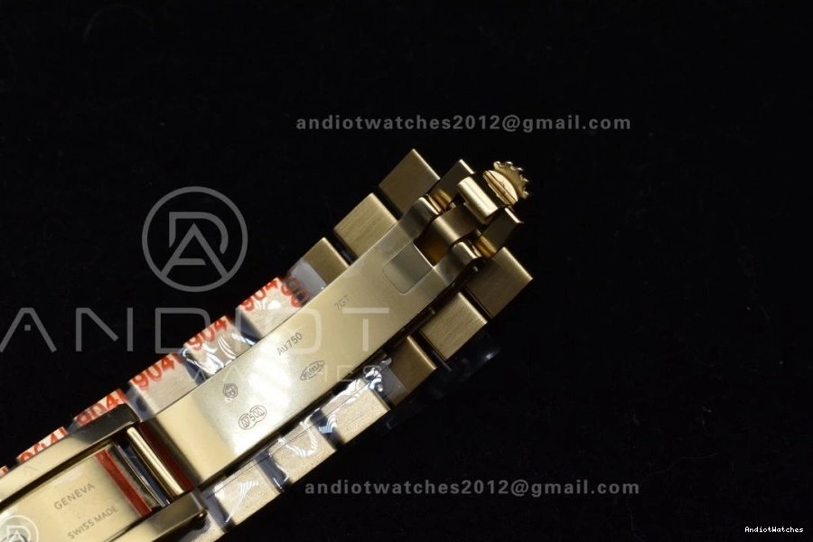 On 904L Dial YG Tungsten Bracelet Weighted White 40 Contemporary DayDate Steel Markers V A2836 GMF Stick 730 President 0901